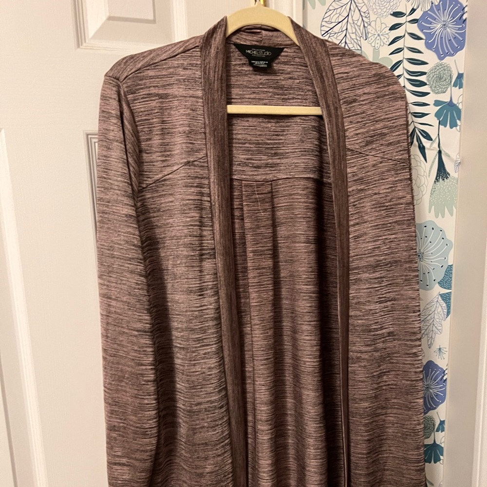 Extra long open face cardigan